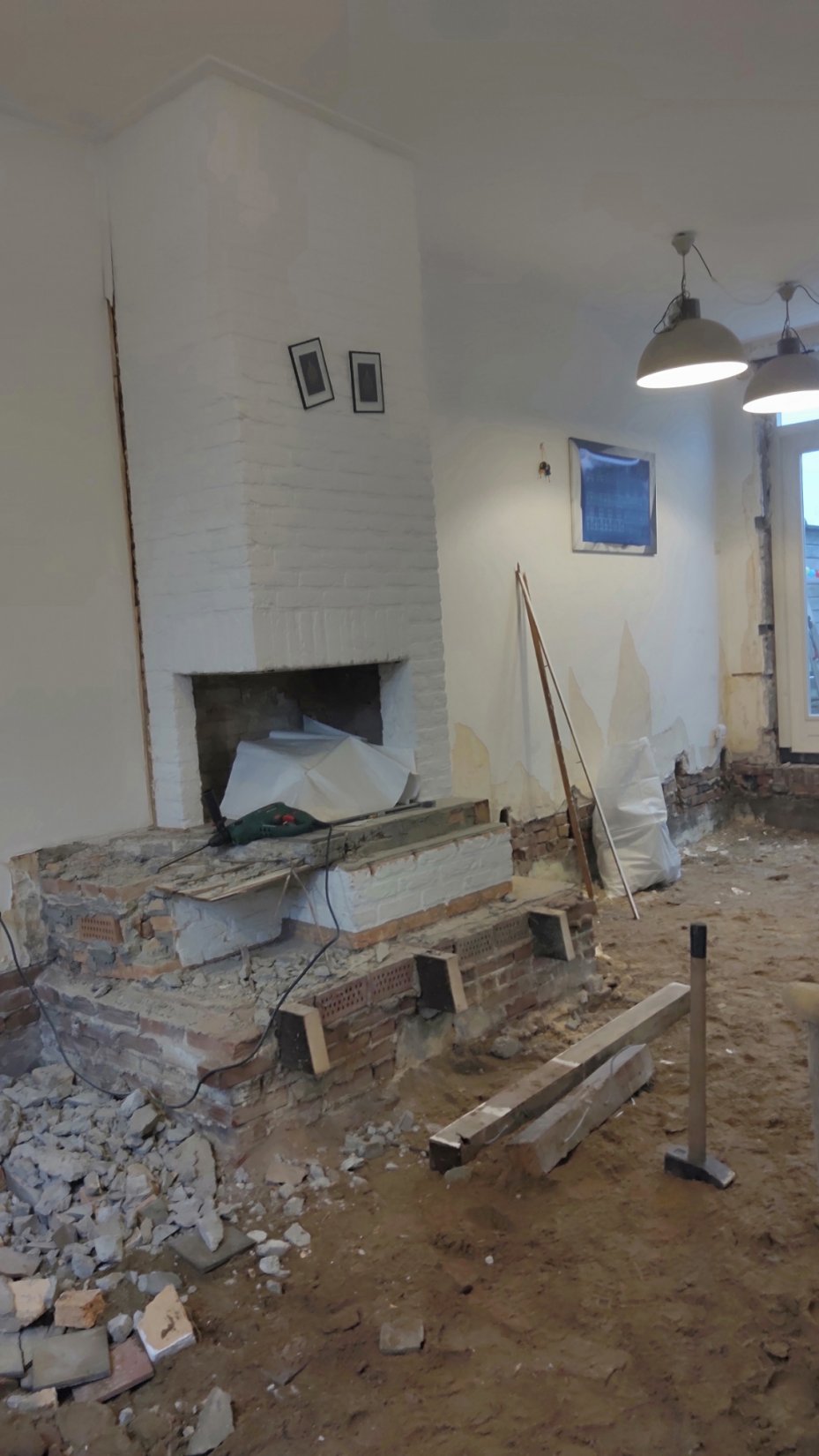 Inbouw open haard